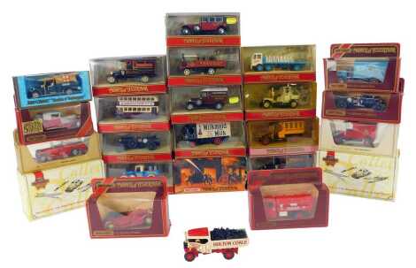 Matchbox Models of Yesteryear, to include Y-16 1928 Mercedes Benz SS, Y44 1910 Renault bus, Y-21C 1926 Ford Model TT, etc. (1 box)