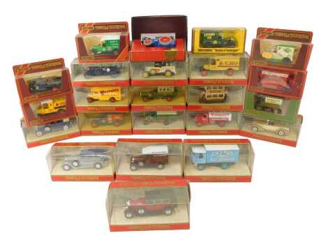 Matchbox Models of Yesteryear, to include 1922 Foden steam wagon, Harrods 1919 Walker electric van, 1936 Auburn Speedster, etc. (1 box)