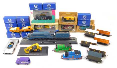 Diecast, to include Corgi Cameo Collection, Corgi Vintage Collection, a 2012 Great British Classics taxi, Lledo Beano vans, Hornby OO gauge Thomas the Tank Engine loco and carriages, etc. (1 tray)