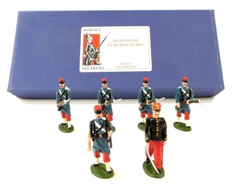 Dorset Soldiers Lead Soldier Set, comprising six figures, possibly French Infantry, boxed.