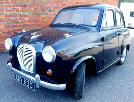 An Austin 1958 A35 saloon, registration EEY630, chassis number A5HC505273, engine number 105273, 948cc petrol, black, V5 present, 81,737 recorded miles, together with paperwork and invoices, spares and accessories.