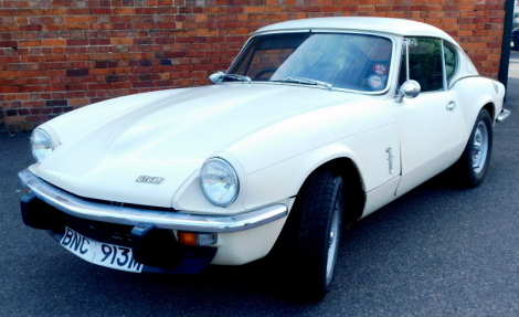 A 1973 Triumph GT6 mark 3 coupe, registration BNC913M, chassis number KE216900, engine number 20567HE, 1998cc petrol, 79,404 recorded miles, V5 present, white, invoices and receipts and spares.