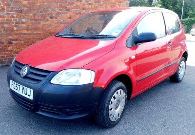 A Volkswagen Fox, registration FG57 YUJ, 3 door hatchback, 1198cc, petrol, red, 11644 recorded miles, no V5 present, last MOT expired 30th October 2020. To be sold upon instructions of Executors. We have instructions to sell without reserve. - 2