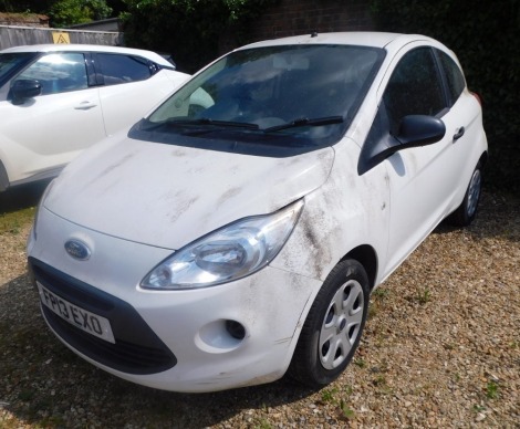 A Ford KA, registration FP13 EXO, 1.2l Studio 3 Door hatchback, first registered 12th June 2013, petrol, white, 15248 recorded miles, MOT expired 08/12/2022. To be sold upon instructions of the Executors.