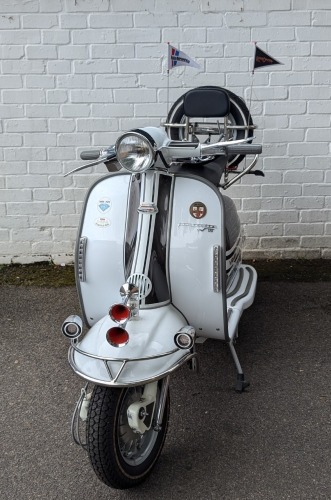 A 1960's Innocenti Lambretta TV175 series II scooter, registration 106 OTV, 175cc, white, fully restored as featured in Classic Scooterist Issue 125 February to March 2019, together with invoices, paperwork, original number plate 773XVC assigned by DVLA.