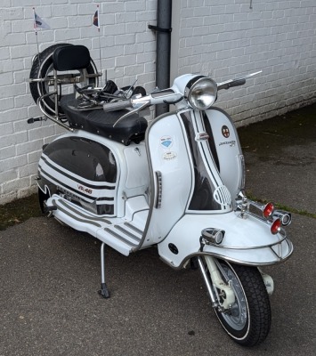 A 1960's Innocenti Lambretta TV175 series II scooter, registration 106 OTV, 175cc, white, fully restored as featured in Classic Scooterist Issue 125 February to March 2019, together with invoices, paperwork, original number plate 773XVC assigned by DVLA. - 3