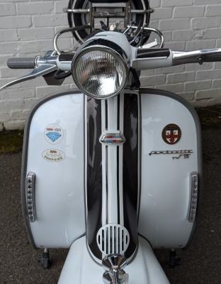 A 1960's Innocenti Lambretta TV175 series II scooter, registration 106 OTV, 175cc, white, fully restored as featured in Classic Scooterist Issue 125 February to March 2019, together with invoices, paperwork, original number plate 773XVC assigned by DVLA. - 4