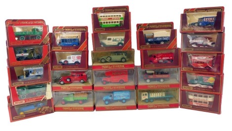 Matchbox Models of Yesteryear, to include a 1931 Mercedes Benz 770, 1939 Albion ten tonne CX27, 1935 ERA R1B, 1922 AEC Omnibus, etc. (1 box)