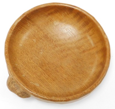 A Robert Thompson of Kilburn 'Mouseman' oak nut bowl, 15.5cm diameter. - 2