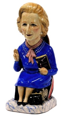 A Kevin Francis Ceramics character jug of Margaret Thatcher PM, modelled seated, limited edition 336/1000, by Doug Tootle.