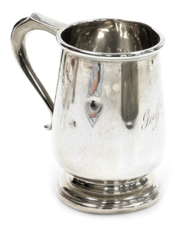 A George V silver tankard, Birmingham 1933, 9.07oz.