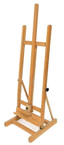 A beech artist's easel, 180cm high.