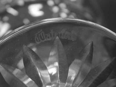 A part suite of Waterford Crystal Lismore pattern glasses, comprising four champagne flutes, six sherry glasses, six cocktail glasses, six liqueur glasses, and a salad bowl. - 3