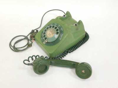 A mid century two tone green dial telephone, 706 TEA 66-2A. - 2