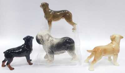 A group of Coopercraft pottery animal figures, to include donkeys and dogs, the largest 15cm high, dogs, etc. (8) - 3