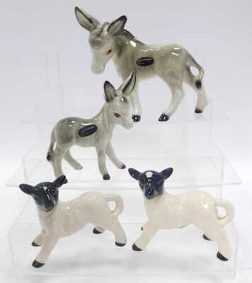 A group of Coopercraft pottery animal figures, to include donkeys and dogs, the largest 15cm high, dogs, etc. (8) - 4