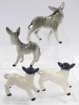 A group of Coopercraft pottery animal figures, to include donkeys and dogs, the largest 15cm high, dogs, etc. (8) - 5