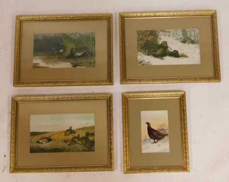 After Archibald Thorburn (Scottish, 1860-1935). Four prints comprising Woodcock, Snipe, Partridge, and another. (4)