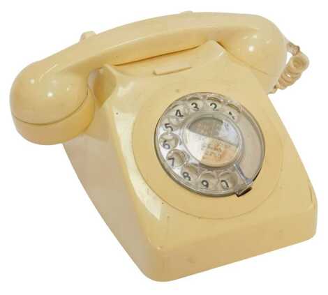 A mid century cream cased dial telephone, 81-2.