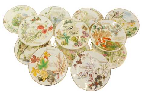 A set of twelve Webb and Bower Ltd by Caverswall china month plates.