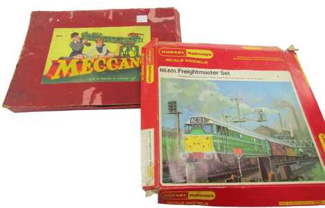 A Meccano Set 6, boxed, together with a Hornby Railways OO gauge Freight Master set, RS651, boxed.(2)