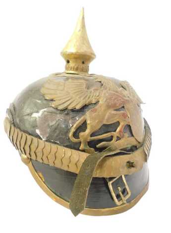 An early 20thC Imperial German officer's helmet. (AF)