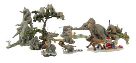 A group of Tuskers and other figures, to include Dashing Through the Snow, Boo, Hide and Squeak, etc. (1 tray and loose)