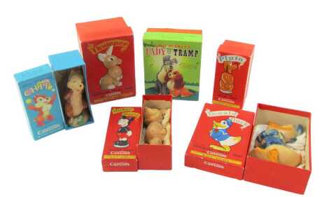 A group of Cussons Walt Disney soaps, comprising Thumper, Lady and the Tramp, Pluto, Chip, Mickey Mouse, and Donald Duck. (a quantity)