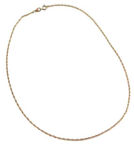 A 9ct gold fancy link neck chain, 38cm long, 2.6g.