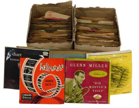 78rpm records, to include Glenn Miller, orchestral, Woody Herman, Stan Keaton, etc. (2 boxes)