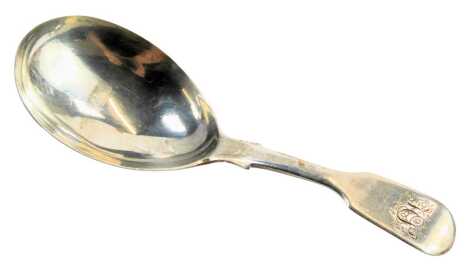 A William IV Old English pattern caddy spoon, bearing the initials HJ, London 1829, 0.82oz.