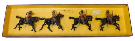 A W Britain The Queen's Own Corps of Guides Cavalry toy soldier set, comprising four figures on horseback, boxed.