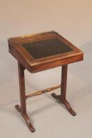 A 19thC mahogany student's desk