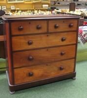 A 19thC mahogany chest of drawers