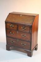 An 18thC mahogany bureau of small proportions