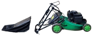 A GGP Engine Technology V5 150cc petrol lawn mower. Buyer Note: VAT is payable on the hammer price of this lot.