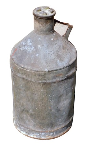 A galvanised milk churn, stamped EP & Co Ltd, 61cm high.