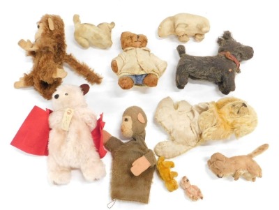 A group of Chad Valley and other 20thC teddy bears, a clockwork hog, etc. (a quantity)