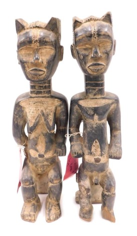 Tribal Art. A pair of Dan wedding figures, Cote D'Ivoire, 51cm high.