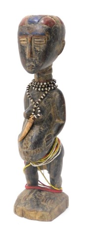 Tribal Art. A Koulango maternity figure (protector) Cote D'Ivoire, 44cm high.