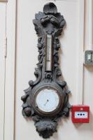 A 19thC carved wall barometer