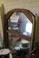 A large 19thC gilt framed overmantel mirror (AF)