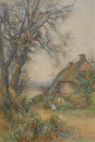 Sidney Grant Rowe (1861-1928). An Old Cottage, Tuesley, Surrey, watrcolour, signed, 50cm x 35cm. Hartleys - Lot 545 - 04/09/19.