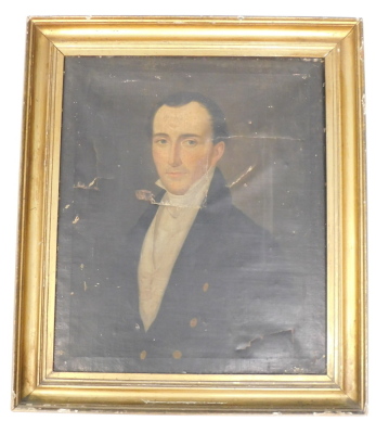 19thC School. Portrait - Henry Smith, oil on canvas, 65cm x 55cm. Label verso. - 2