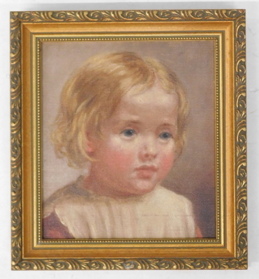 Caroline Alice Millington (1853-1935). Portrait of a Young Girl, oil on board, signed, 17cm x 15.5cm. - 2