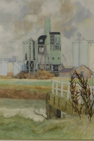 Shirley Tes? (20thC). Old Coal Hoist, watercolour, signed, dated (19)91, and titled verso, 44cm x 31cm.