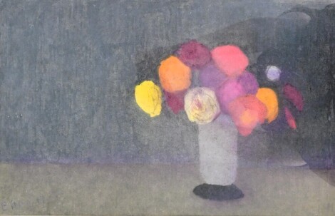 Bernard Myers (1925-2007). Still life of flowers, pastel, signed, 31cm x 49cm. 