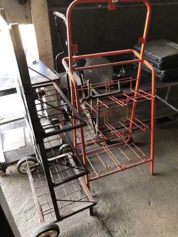 Two trolleys and three stands.