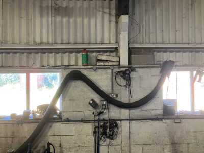 Two exhaust fume extraction devices and all pipework. - 2