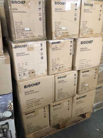 Forty BioChef Atlas Whole Slow Juicers.